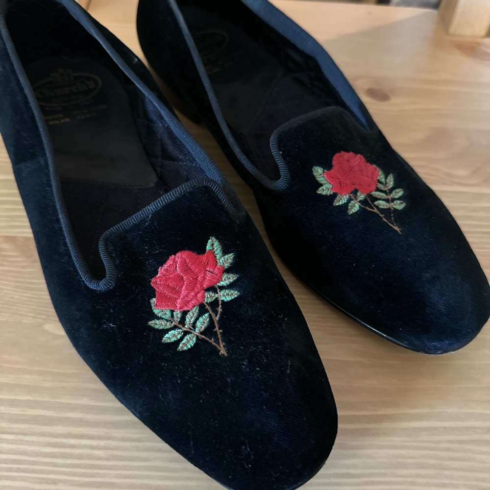 Church's Black Sovereign Rose Velvet Loafers - Picture 2 of 6